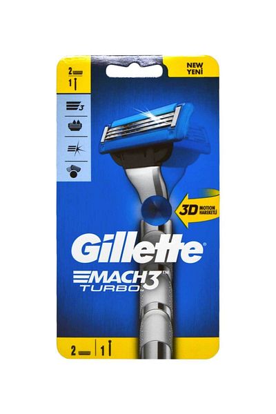 Gillette Mach3 Turbo 3D Shaver with 2 Refills