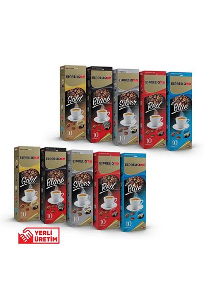 ESPRESSOMM Tchibo Cafissimo Compatible Mixed Coffee Capsule - 100 Pcs