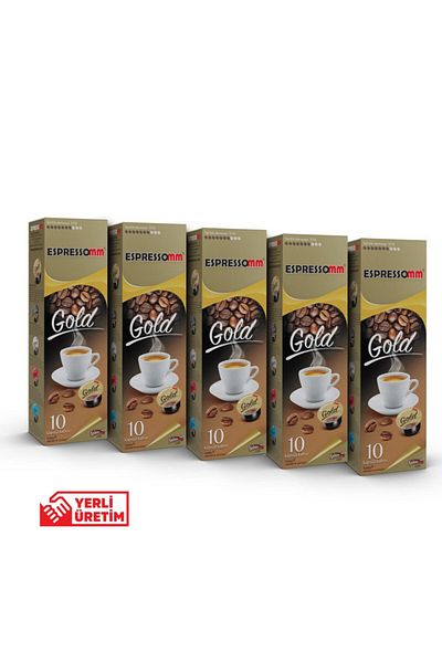 ESPRESSOMM Tchibo Cafissimo Gold Capsule Coffee - Compatible (50 Pcs)