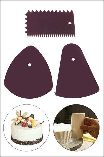 Baroness 3 Model Hamur Pasta Kesici Kazıyıcı Dekoratör Set Araç Gereç