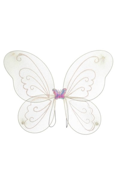 Generic Brand Butterfly Wings, Wand and Crown Set of 3 - White