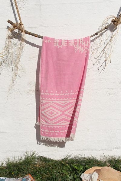 Baveno 100% βαμβάκι 90x180 Peshtemal Πετσέτα θαλάσσης Ethnic Pattern Jacquard