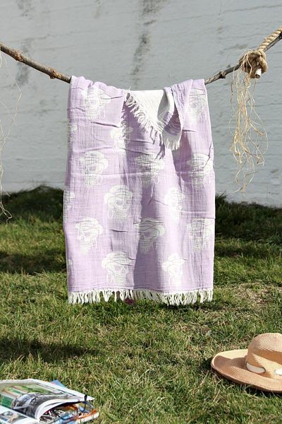 Baveno 100% βαμβάκι 90x180 Peshtemal Πετσέτα θαλάσσης Skull Jacquard