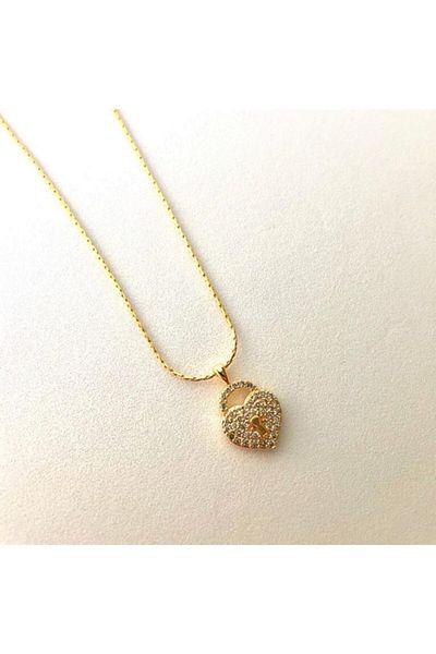 soiestore مجموعة أقراط قلادة على شكل قلب من الزركون