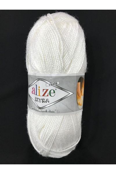 Alize Extra El Örgü İpi - 55 Beyaz