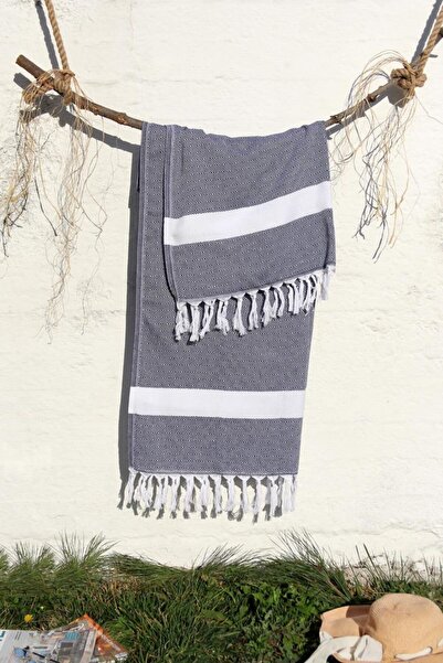 Baveno 100% бавовна 100x180 Пляжний рушник Пештемал з жакардовим візерунком