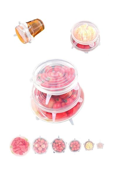 morponi 6-Piece Silicone Stretch Cover - Maintaining Freshness