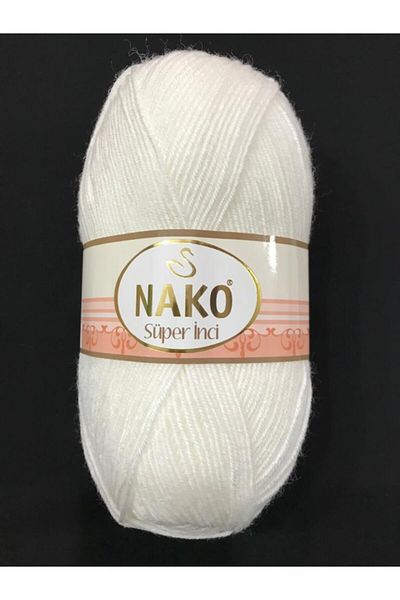 NAKO Πλεκτό νήμα χειρός Super Pearl - 208 Λευκό