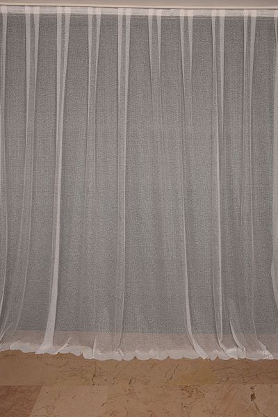 AKÇA TEKSTİL Narrow Skirt Model White Color Single Wing Ready Pleated Background Curtain 300*260