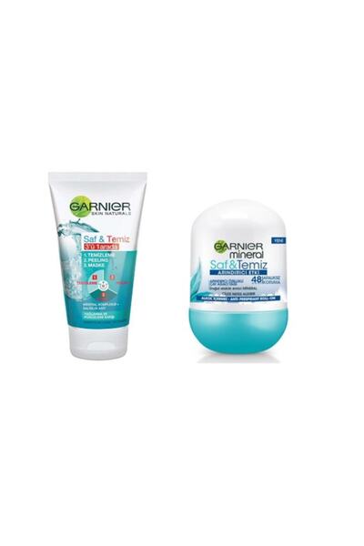 Garnier Mineral Lekesiz Koruma Roll-on + Saf&temiz 3'ü 1 Arada Temizleme Peel...
