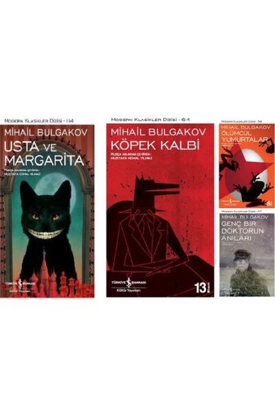 TÜRKİYE İŞ BANKASI KÜLTÜR YAYINLARI Mihail Bulgakov 4 Kitap Set (usta Ve Marg...