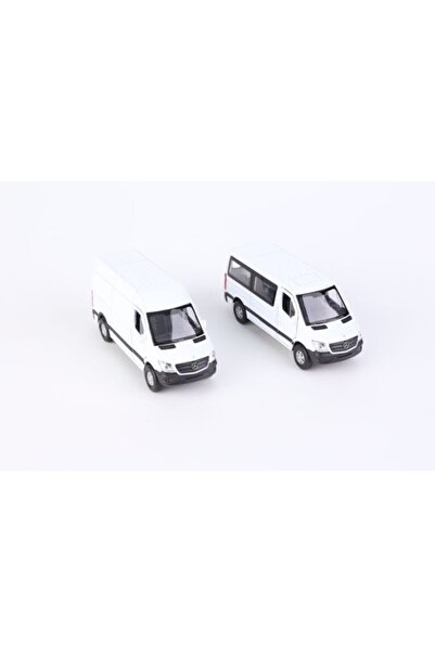 WELLY مجموعة مرسيدس سبرينتر مكونة من قطعتين من طراز Diecast Pull Drop باللون ...