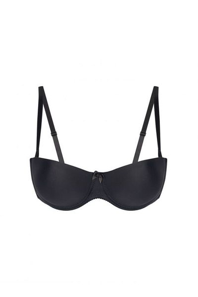 NBB Sutien fără bretele cu micro căptușit negru pentru femei 3520