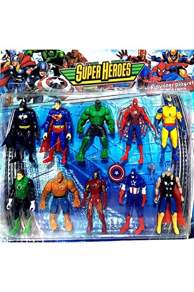Hepsilazım Avengers Kahramanlar Oyuncak 10 Figürlü Oyun Set