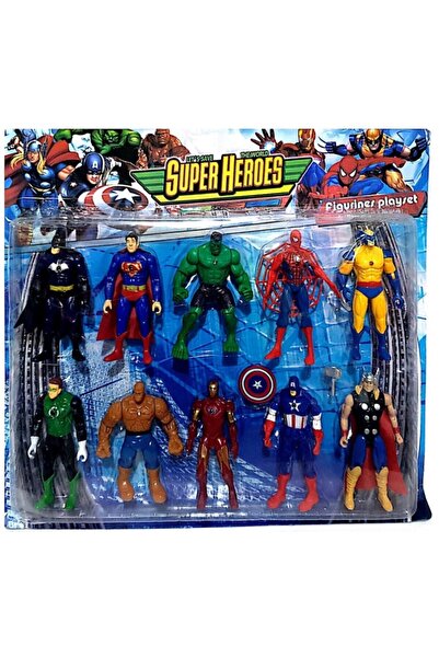 Hepsilazım Avengers Kahramanlar Oyuncak 10 Figürlü Oyun Set