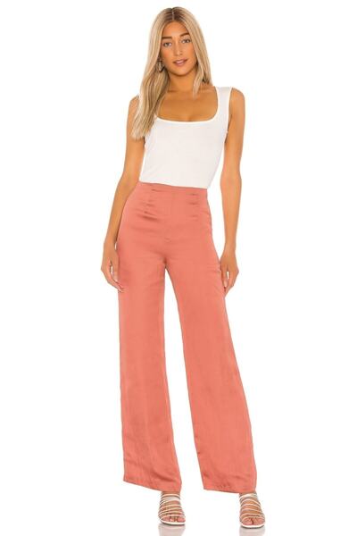 By Kul Design Pantaloni de damă din satin Desert Rose