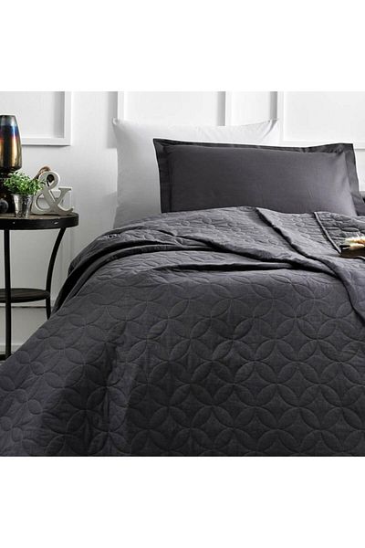 Taç Double Basic Anthracite Bedspread