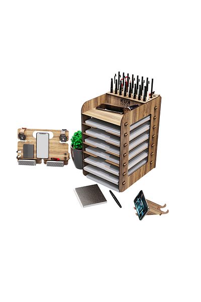 KUK Design Комплект от 3 органайзера за документи Robinia A4