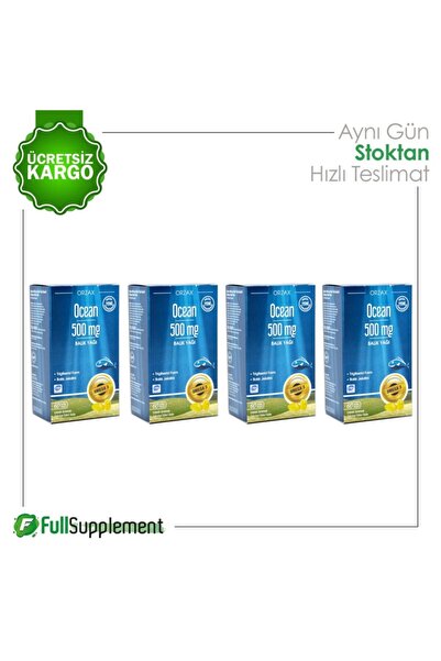 Ocean Balık Yağı 500mg 60 Soft Kapsül 4 Adet Skt:04/2022