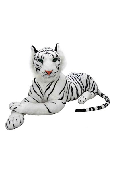 Sunman Peluş Yatan Beyaz Kaplan