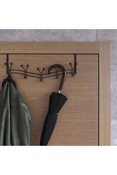 Teknotel 5'li Kapı Arkası Askılık - Siyah