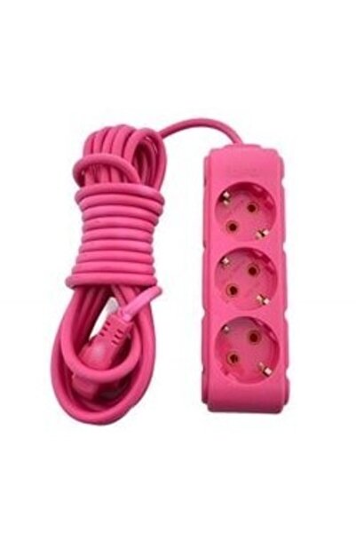 UFO Fuşya Üçlü Priz 3 mt