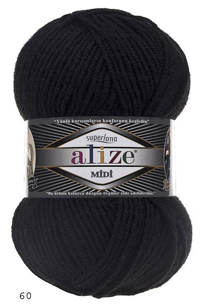 Alize Superlana Midi 60 Μαύρο