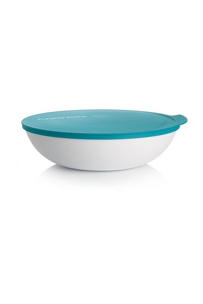 Tupperware Allegra Bowl Clear Green Lid Storage Container 740 ml
