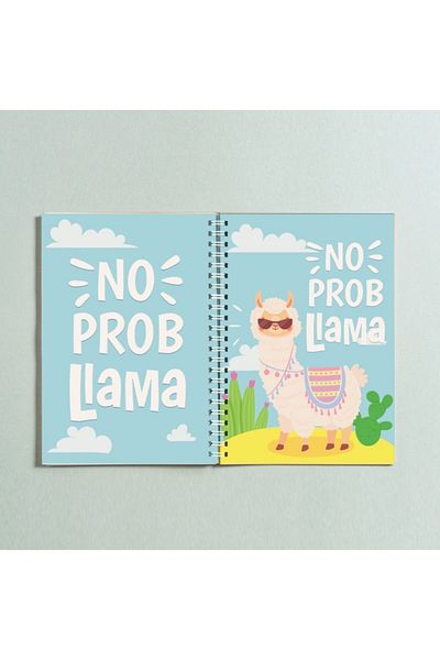 Paytak Moda No Problama Lama Design Spiral A5 96 Sheets Unlined Notebook Pytkdt0241