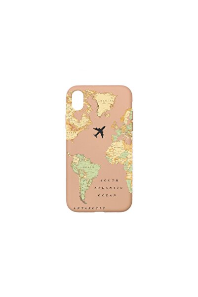 shoptocase Iphone Xr Esk, Dünya Haritası Desenli Telefon Kılıfı