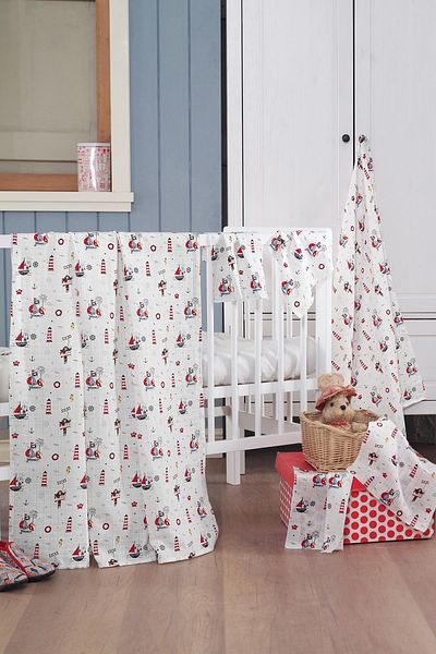 Evim Home Muslin Baby Blanket + Mouth Diaper (4 Pieces) 120*120, Red, Ruyan