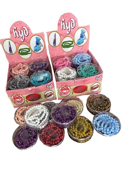 RoseRoi 12 Pieces Rose Scented Prayer Beads Mevlüt Gift Boxed Rose Scented Prayer Beads Assortment Color