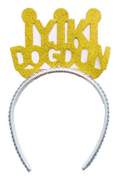 PARTİSERÜVENİ Χρυσό Χρώμα Evadan Simli Στέμμα Χρόνια Πολλά