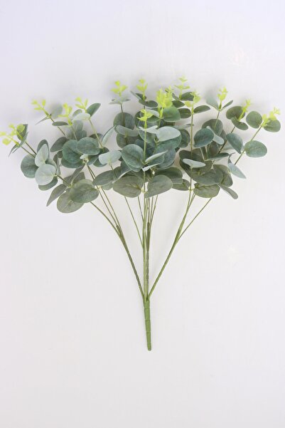Yapay Çiçek Deposu Yapay 16 Dallı Islak Okaliptus Bitkisi 47 Cm Mat Yeşil