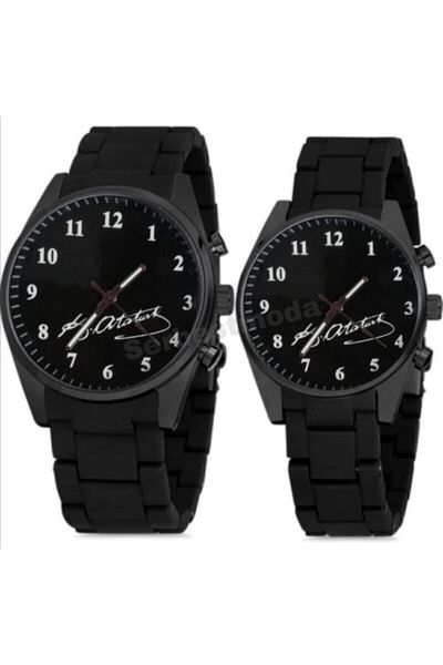 Spectrum Free Fashion Kemal Atatürk Signature Printed Couple Wristwatch Men's Women's Watch Combination