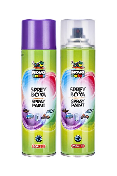 Nova Color Mor Sprey Boya Sprey Vernik 2'li