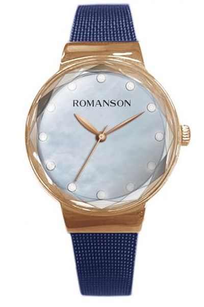 Romanson Women's Wristwatch Quartz Rm8a24llurm46r Blue Gold