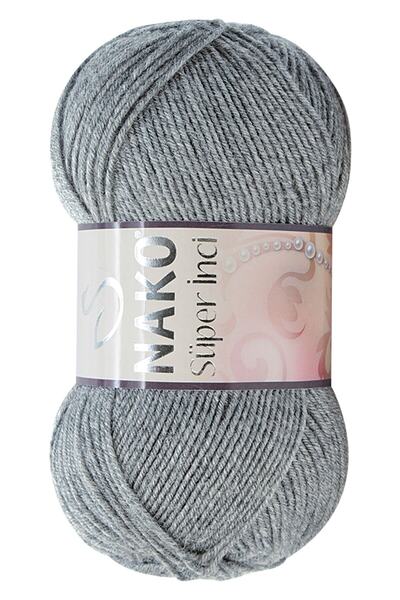 NAKO Σούπερ Πέρλα Πλεκτό Κλωστό 194 Γκρι Μελανζ