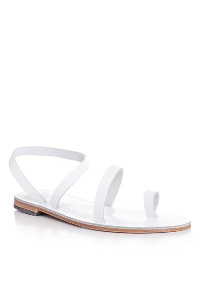 DaphneSandals Handmade Genuine Leather White Women's Sandals - 2017