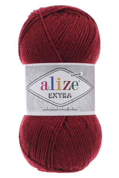 Alize Claret Red Colored Extra Booties Hand Knitted - Yarn Yarn Wool: 57
