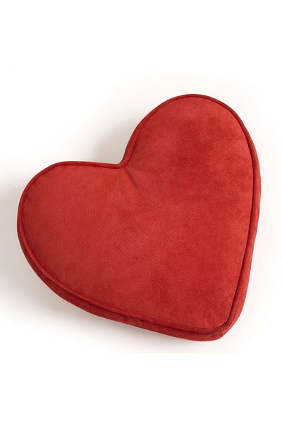 Desa Suede Red Heart Pillow