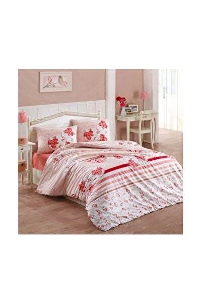 Kristal Tek Kişilik Nevresim Takımı Lovely Somon