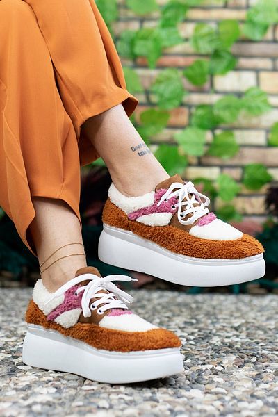 Riccon Sneakers Women's Brown Feather0012106