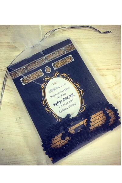 Sera Hediyelik Kabe Desenli Isim Etiketli Tebih Ve Keseli Yasin Kitabı Seti 2...