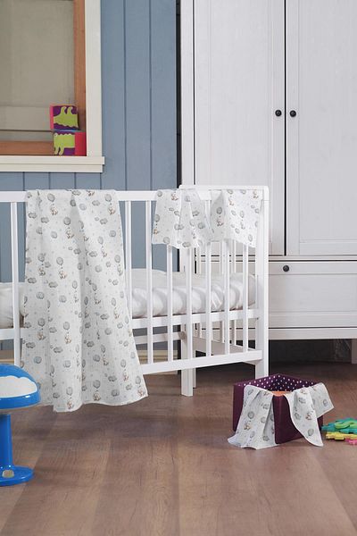 Evim Home Muslin Baby Blanket + Mouth Diaper (4 Pieces) 90*80, Blue, Pamıra