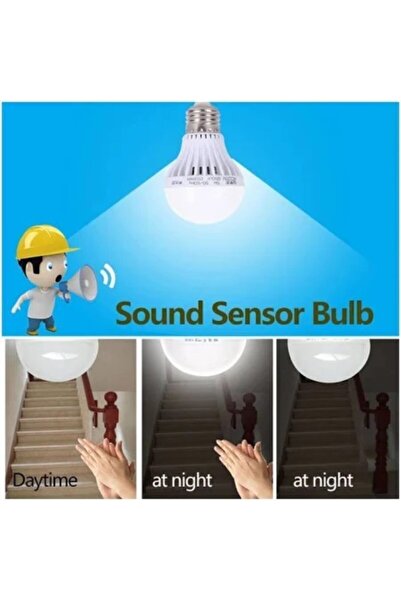 SUNIKA Zmr 2 Adet Hareket Sensörlü Led Ampul Lamba 9 Watt Beyaz Işık E27 Duy