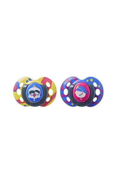 tommee tippee Fun Style Orthodontic Pacifier 2 Pack 6-18 Months