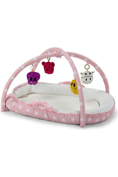 Moje سرير نوم منقوش بنجمة وردية