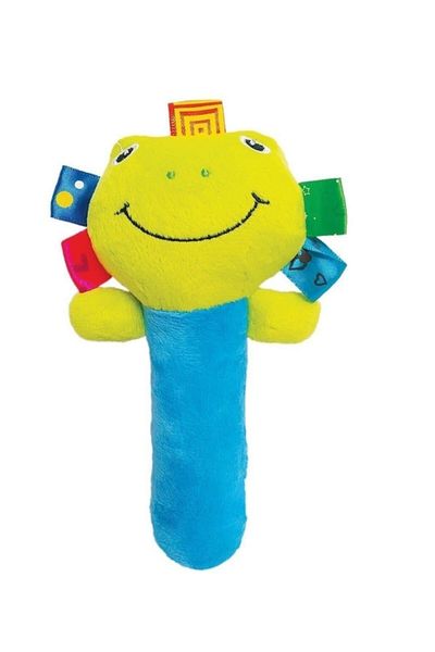Sozzy Toys Velvet Textured Squeaky Toy Frog Blue