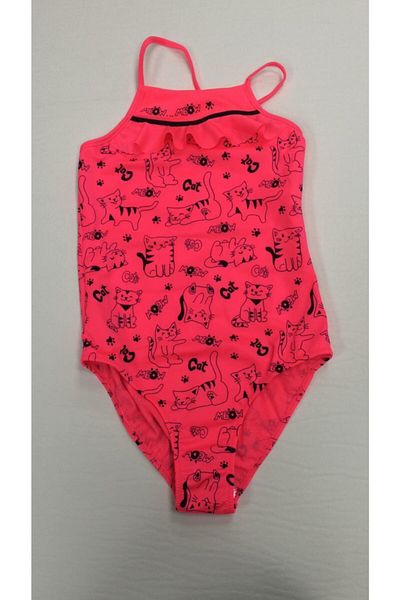 Kom Κοριτσίστικο μαγιό Neon Pink Cat